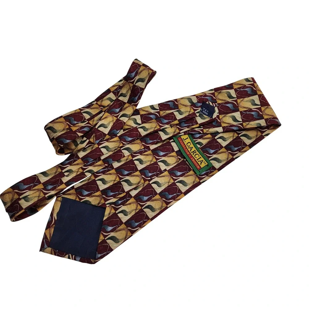 J Garcia‎ Mens Silk Tie Collector's Edition Geometric 3.75 x 58 Stonehenge